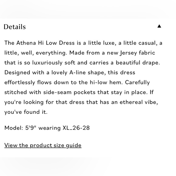 NWOT Universal Standard Athena Divine Jersey Dress - Black (US 2XS, Women’s 6-8) - Picture 9 of 15